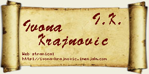 Ivona Krajnović vizit kartica